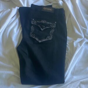 Shyanne Black Denim with Decorative Pocket size 31